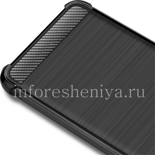 Photogallery for Brand IMAK Carbon Silicone Case for BlackBerry KEY2, Anthracite/Black product