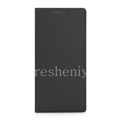 حقيبة جلد افتتاح الأفقي "مات" لBlackBerry KEYone, أسود
