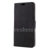 Фотография 1 — Кожаный чехол горизонтально открывающийся "Рельефный" для BlackBerry KEYone, Черный