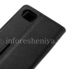 Фотография 6 — Кожаный чехол горизонтально открывающийся "Рельефный" для BlackBerry KEYone, Черный
