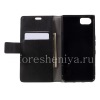 Фотография 7 — Кожаный чехол горизонтально открывающийся "Рельефный" для BlackBerry KEYone, Черный