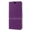 Фотография 1 — Кожаный чехол горизонтально открывающийся "Рельефный" для BlackBerry KEYone, Фиолетовый