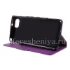 Фотография 4 — Кожаный чехол горизонтально открывающийся "Рельефный" для BlackBerry KEYone, Фиолетовый