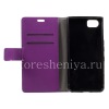 Фотография 5 — Кожаный чехол горизонтально открывающийся "Рельефный" для BlackBerry KEYone, Фиолетовый