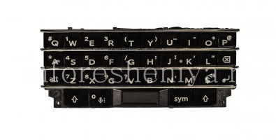 Asli perakitan keyboard bahasa Inggris dengan papan, elemen sensor, dan pemindai sidik jari untuk BlackBerry KEYone, Hitam, QWERTY