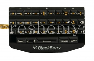 Perakitan keyboard Rusia dengan papan untuk BlackBerry P'9983 Porsche Design, Hitam