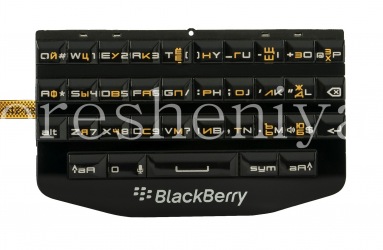 Русская клавиатура в сборке с платой для BlackBerry P'9983 Porsche Design, Черный (Black)