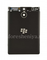 Оригинальная задняя крышка в сборке для BlackBerry Passport Silver Edition, Черный матовый (Black)