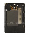 Фотография 2 — Оригинальная задняя крышка в сборке для BlackBerry Passport Silver Edition, Черный матовый (Black)