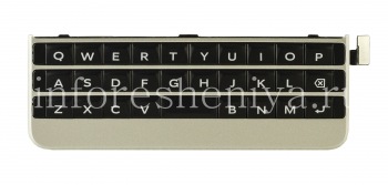 El conjunto de teclado Inglés original con la placa y el elemento sensor para BlackBerry Passport edición de plata