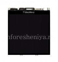 Экран LCD + тач-скрин (Touchscreen)  + основа в сборке для BlackBerry Passport Silver Edition, Черный, тип 001/111