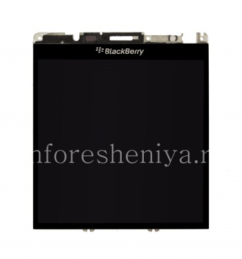 LCD screen + touchscreen + base in assembly for BlackBerry Passport Silver Edition