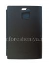 Photo 2 — Kasus kulit asli dengan pembukaan horisontal penutup Kulit Balik Kasus untuk BlackBerry Passport, Black (hitam)