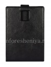 Photo 1 — couvercle du boîtier en cuir avec ouverture verticale pour BlackBerry Passport, Noir, Type 1