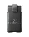 Фотография 1 — Оригинальный кожаный чехол с клипсой Leather Holster для BlackBerry Priv, Черный (Black)