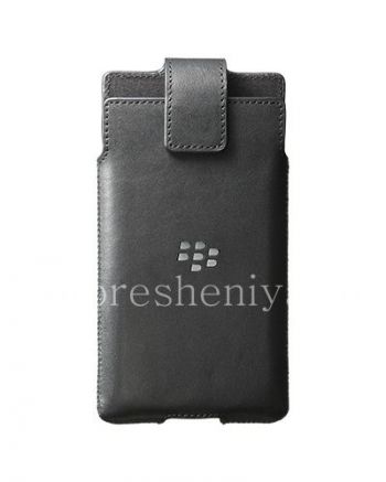 Оригинальный кожаный чехол с клипсой Leather Holster для BlackBerry Priv