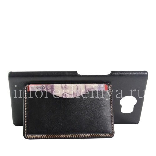 Photogallery for Ledertasche, Abdeckung für Blackberry Priv, schwarz product