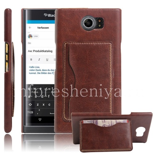Photogallery for Ledertasche, Abdeckung für Blackberry Priv, braun product