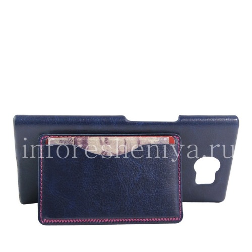 Photogallery for Ledertasche, Abdeckung für Blackberry Priv, blau product