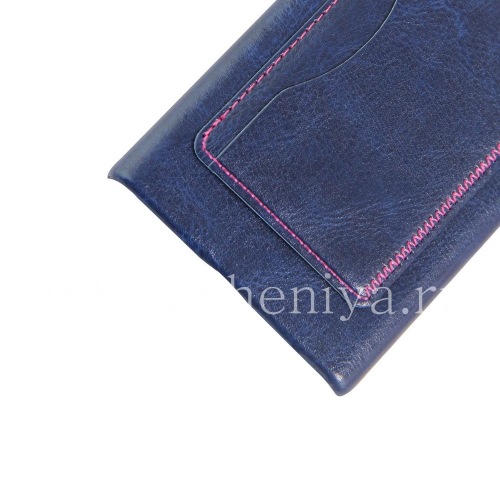 Photogallery for Ledertasche, Abdeckung für Blackberry Priv, blau product