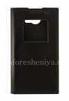 Photo 1 — BlackBerry Priv के लिए एक खोलने ढक्कन के साथ हस्ताक्षर चमड़ा प्रकरण SIKAI, काले, ठीक बनावट