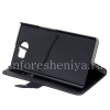 Фотография 4 — Кожаный чехол горизонтально открывающийся с функцией подставки для BlackBerry Priv, Черный