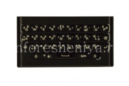Russian keyboard holder for BlackBerry Priv (engraving), The black