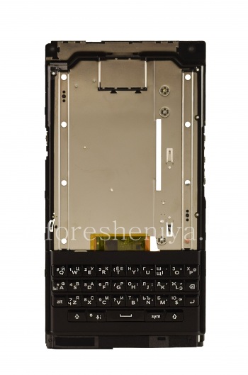 Middle part of housing in the fully assembled with the Russian keyboard (engraving), a speaker, a microphone and a loop side buttons for BlackBerry Priv