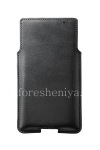 Photo 1 — SIKAI BlackBerry Privのためのシグネチャーレザーケースポケット, ブラック、細かいテクスチャ