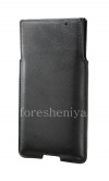 Photo 2 — SIKAI BlackBerry Privのためのシグネチャーレザーケースポケット, ブラック、細かいテクスチャ