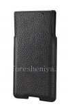 Photo 1 — SIKAI BlackBerry Privのためのシグネチャーレザーケースポケット, ブラック、大きなテクスチャ