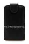 Photo 1 — Leather Case with vertical opening cover for BlackBerry 8300/8310/8320 Curve, Black, fine texture
