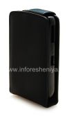 Фотография 3 — Фирменный кожаный чехол с вертикально открывающейся крышкой Doormoon для BlackBerry 8300/8310/8320 Curve, Черный, мелкая текстура