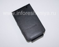 Оригинальный кожаный чехол вертикально открывающийся Wallet Case для BlackBerry 8300/8310/8320 Curve‎, Черный (Black)