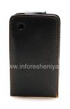 Photo 2 — BlackBerry 8520 / 9300 কার্ভ জন্য উল্লম্ব খোলার সঙ্গে চামড়া ক্ষেত্রে কভার, কালো