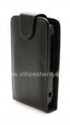 Photo 3 — Leather case cover with vertical opening for the BlackBerry 8520/9300 Curve, The black
