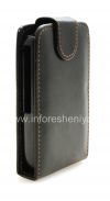 Photo 4 — BlackBerry 8520 / 9300 কার্ভ জন্য উল্লম্ব খোলার সঙ্গে চামড়া ক্ষেত্রে কভার, কালো