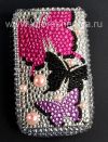 Photo 1 — Plastic Case with rhinestones for the BlackBerry 8520/9300 Curve, A series of "Butterfly"