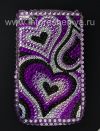 Photo 1 — Plastic Case with rhinestones for the BlackBerry 8520/9300 Curve, A series of "Heart"