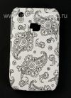 Photo 1 — 塑料“饰品”盖盖BlackBerry 8520 / 9300曲线, 一系列的“东方装饰品”，白/黑
