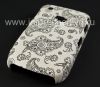 Photo 2 — 塑料“饰品”盖盖BlackBerry 8520 / 9300曲线, 一系列的“东方装饰品”，白/黑