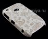 Photo 6 — 塑料“饰品”盖盖BlackBerry 8520 / 9300曲线, A系列，白/棕的“东方装饰品”