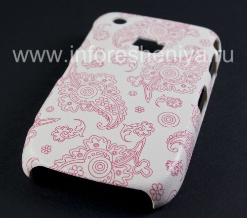 Галерея фотографий товара Пластиковый чехол-крышка "Орнамент" для BlackBerry 8520/9300 Curve, Серия “Восточный орнамент”, Белый/Красный