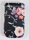 Photo 1 — 塑料“饰品”盖盖BlackBerry 8520 / 9300曲线, 一系列的“花”，黑
