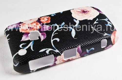 Галерея фотографий товара Пластиковый чехол-крышка "Орнамент" для BlackBerry 8520/9300 Curve, Серия “Цветы”, Черный