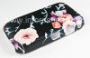 Photo 4 — 塑料“饰品”盖盖BlackBerry 8520 / 9300曲线, 一系列的“花”，黑