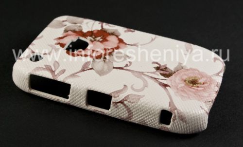 Галерея фотографий товара Пластиковый чехол-крышка "Орнамент" для BlackBerry 8520/9300 Curve, Серия “Цветы”, Белый