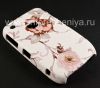 Photo 6 — 塑料“饰品”盖盖BlackBerry 8520 / 9300曲线, 该系列“花”，白