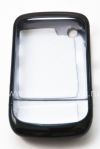 Фотография 2 — Пластиковый чехол хромированный рельефный для BlackBerry 8520/9300 Curve, Черный