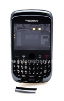 BlackBerry 9300 কার্ভ 3G জন্য মূল ঘের, ডার্ক ধাতব (কাঠকয়লা)
